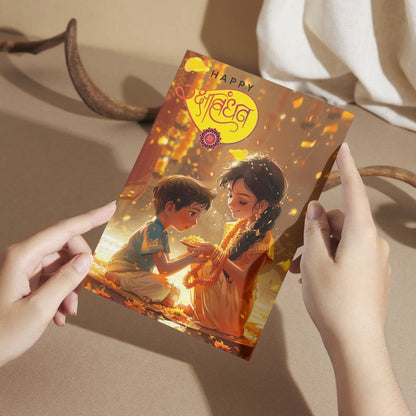 AanyaCentric Raksha Bandhan Card for Brother and Sister — Printed Greeting Card with Envelope