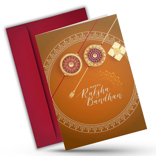 AanyaCentric Raksha Bandhan Card for Brother and Sister — Printed Greeting Card with Envelope