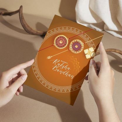 AanyaCentric Raksha Bandhan Card for Brother and Sister — Printed Greeting Card with Envelope