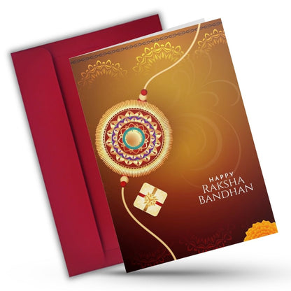 AanyaCentric Raksha Bandhan Card for Brother and Sister — Printed Greeting Card with Envelope
