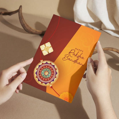 AanyaCentric Raksha Bandhan Card for Brother and Sister — Printed Greeting Card with Envelope