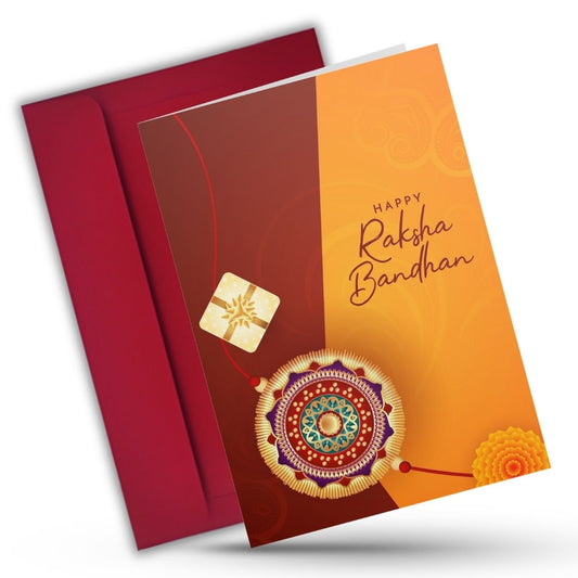 AanyaCentric Raksha Bandhan Card for Brother and Sister — Printed Greeting Card with Envelope