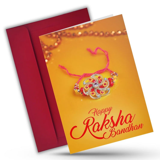 AanyaCentric Raksha Bandhan Card for Brother and Sister — Printed Greeting Card with Envelope