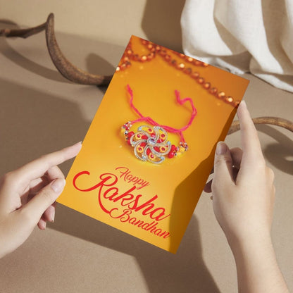 AanyaCentric Raksha Bandhan Card for Brother and Sister — Printed Greeting Card with Envelope