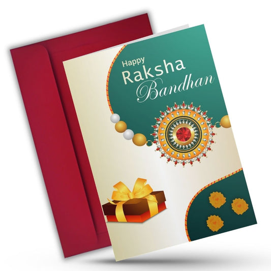 AanyaCentric Raksha Bandhan Card for Brother and Sister — Printed Greeting Card with Envelope