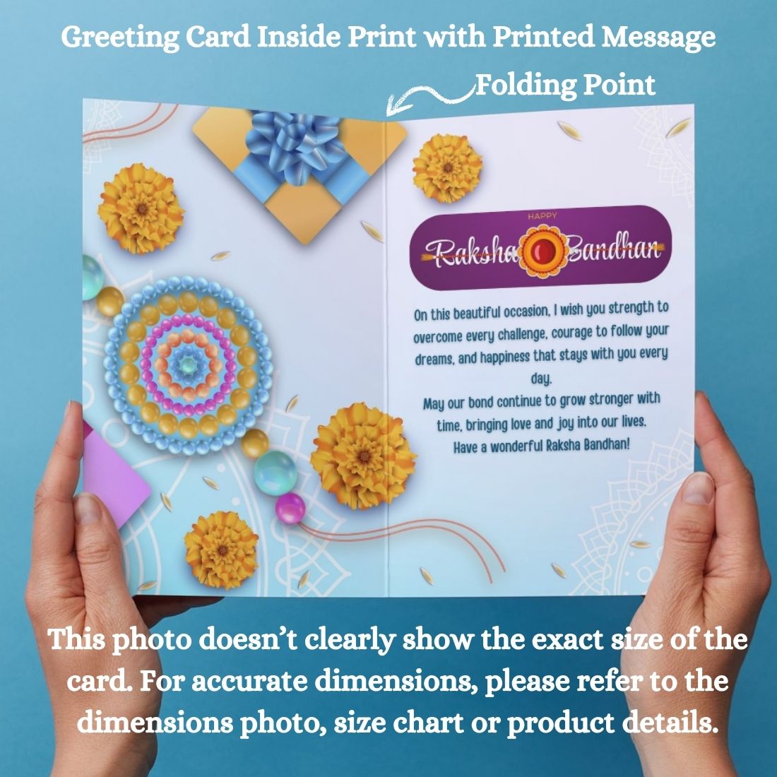 AanyaCentric Raksha Bandhan Card for Brother and Sister — Printed Greeting Card with Envelope
