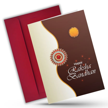 AanyaCentric Raksha Bandhan Card for Brother and Sister — Printed Greeting Card with Envelope