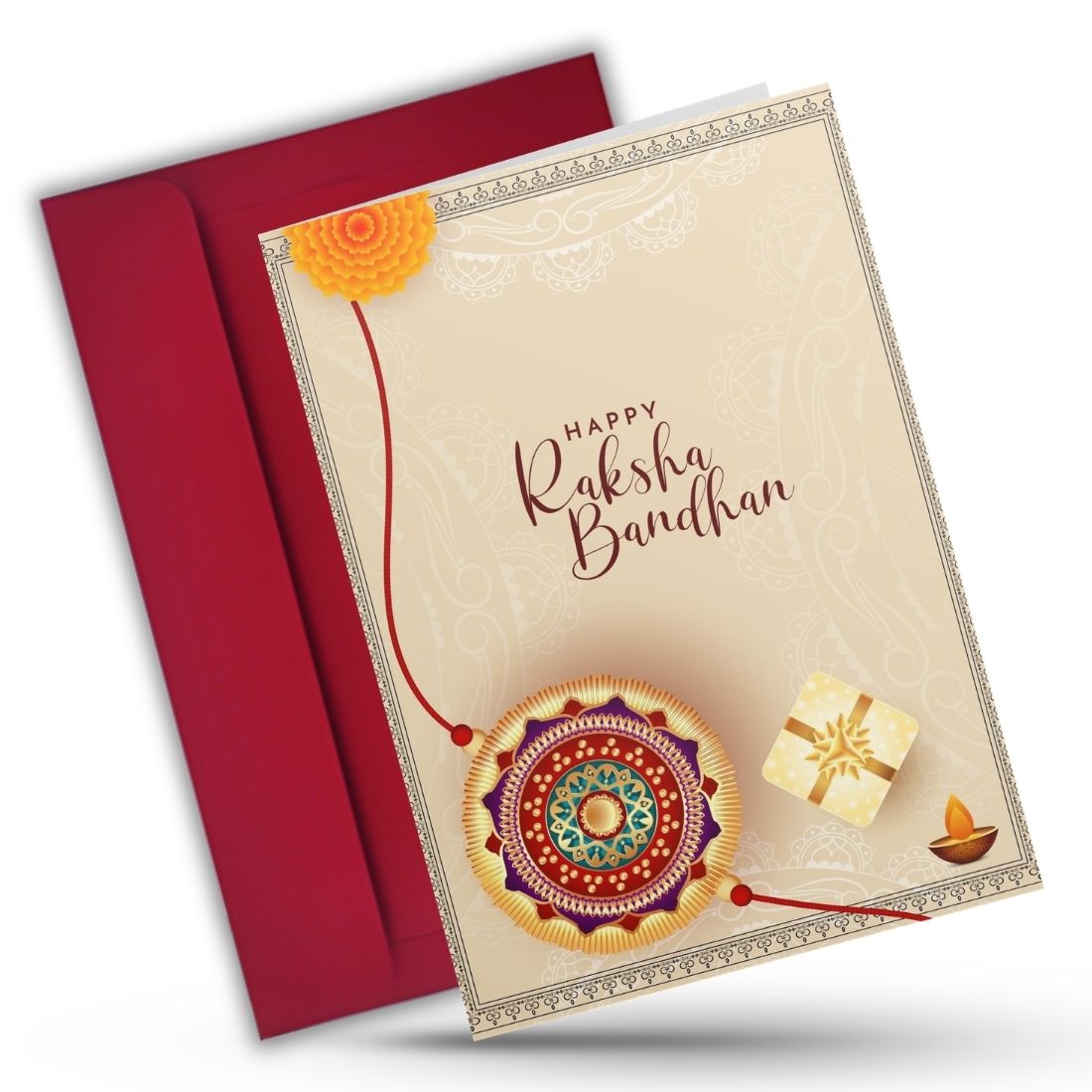 AanyaCentric Raksha Bandhan Card for Brother and Sister — Printed Greeting Card with Envelope