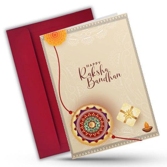 AanyaCentric Raksha Bandhan Card for Brother and Sister — Printed Greeting Card with Envelope