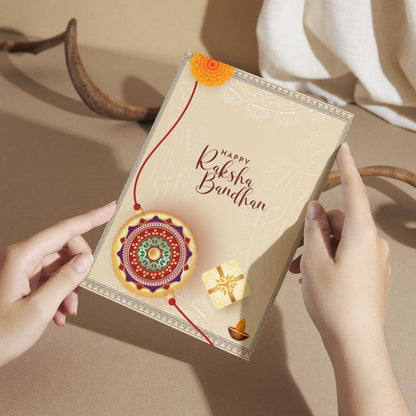 AanyaCentric Raksha Bandhan Card for Brother and Sister — Printed Greeting Card with Envelope