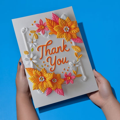 Thank You Greeting Card, Multiple Sizes, Printed on Photo Paper
