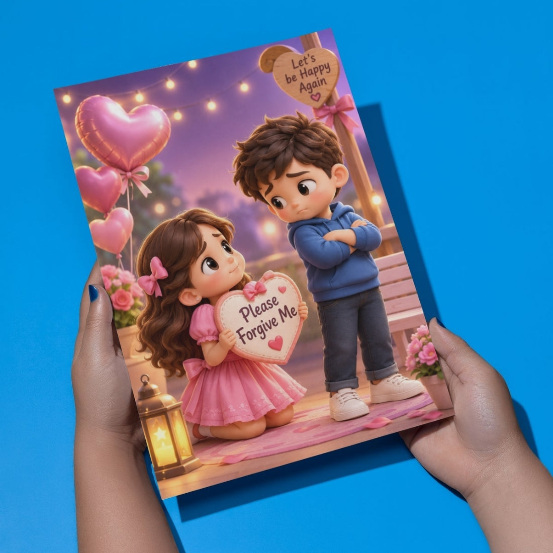 Sorry Greeting Card for Him, Multiple Sizes, Printed on Photo Paper