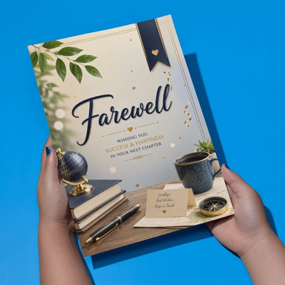 Farewell Greeting Card, Multiple Sizes, Printed on Photo Paper, Pre-Printed Wishes