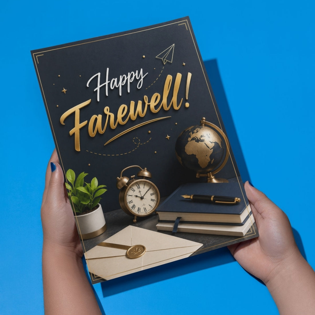 Farewell Greeting Card, Multiple Sizes, Printed on Photo Paper, Pre-Printed Wishes