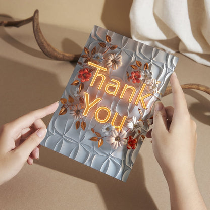 Thank You Greeting Card, Multiple Sizes, Printed on Photo Paper