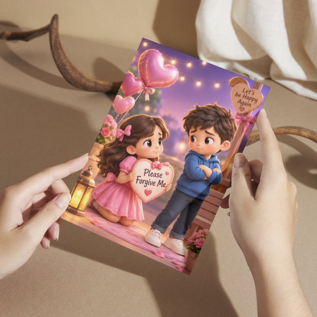 Sorry Greeting Card for Him, Multiple Sizes, Printed on Photo Paper