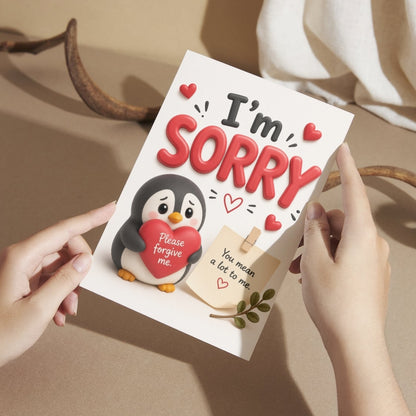 Sorry Greeting Card, Multiple Sizes, Printed on Photo Paper