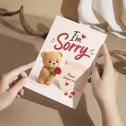 Sorry Greeting Card, Multiple Sizes, Printed on Photo Paper