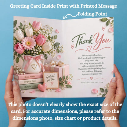 Thank You Greeting Card, Multiple Sizes, Printed on Photo Paper