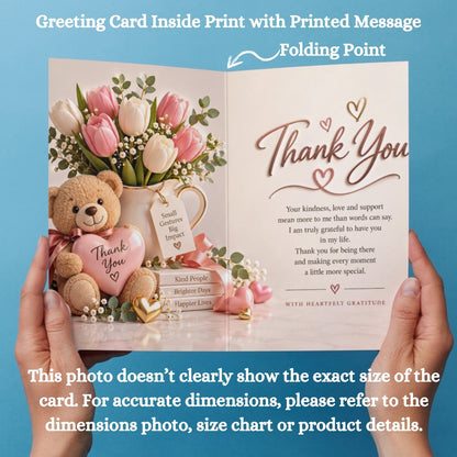 Thank You Greeting Card, Multiple Sizes, Printed on Photo Paper