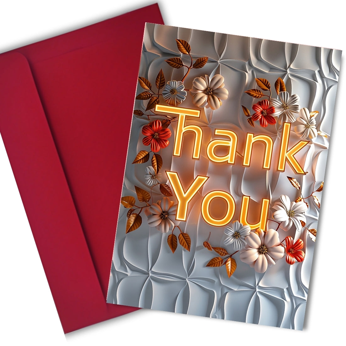 Thank You Greeting Card, Multiple Sizes, Printed on Photo Paper