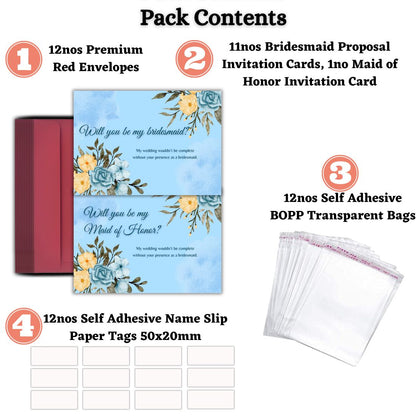 Bridesmaid Proposal Invitation Cards 5.8x8.3inch | Wedding Invite