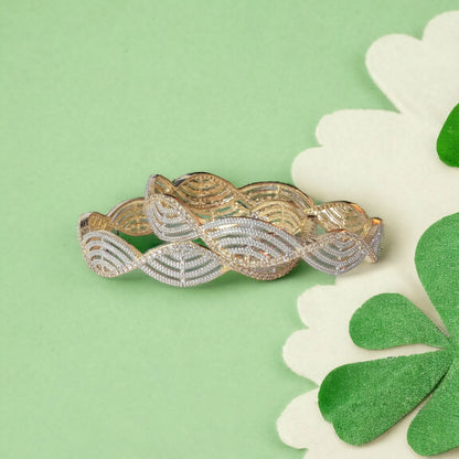 Gold Plated AD Kada Bangles Pair