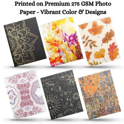 Assorted Printed Small Mini Greeting Cards with Envelopes, Pack of 24, Blank Inside