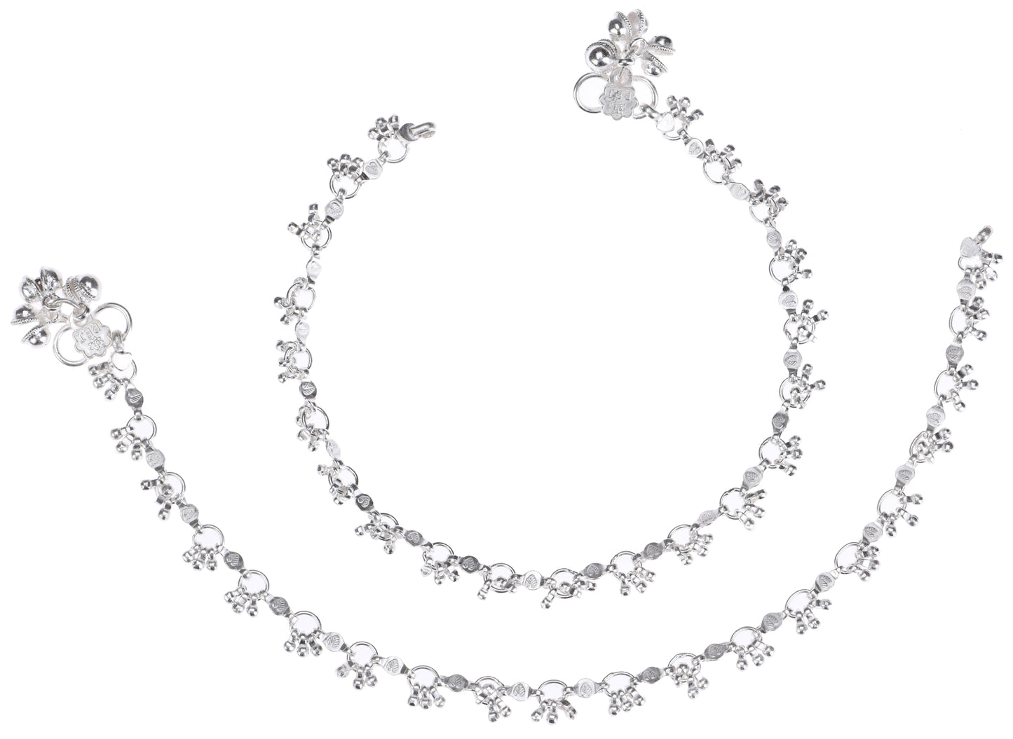 Silver Plated Anklet Pair