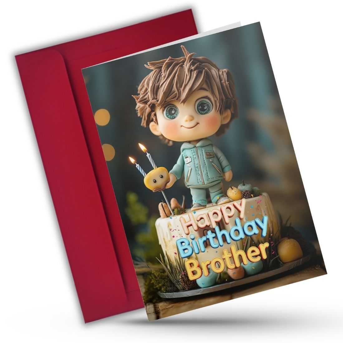 Brother Birthday Greeting Card with Envelope