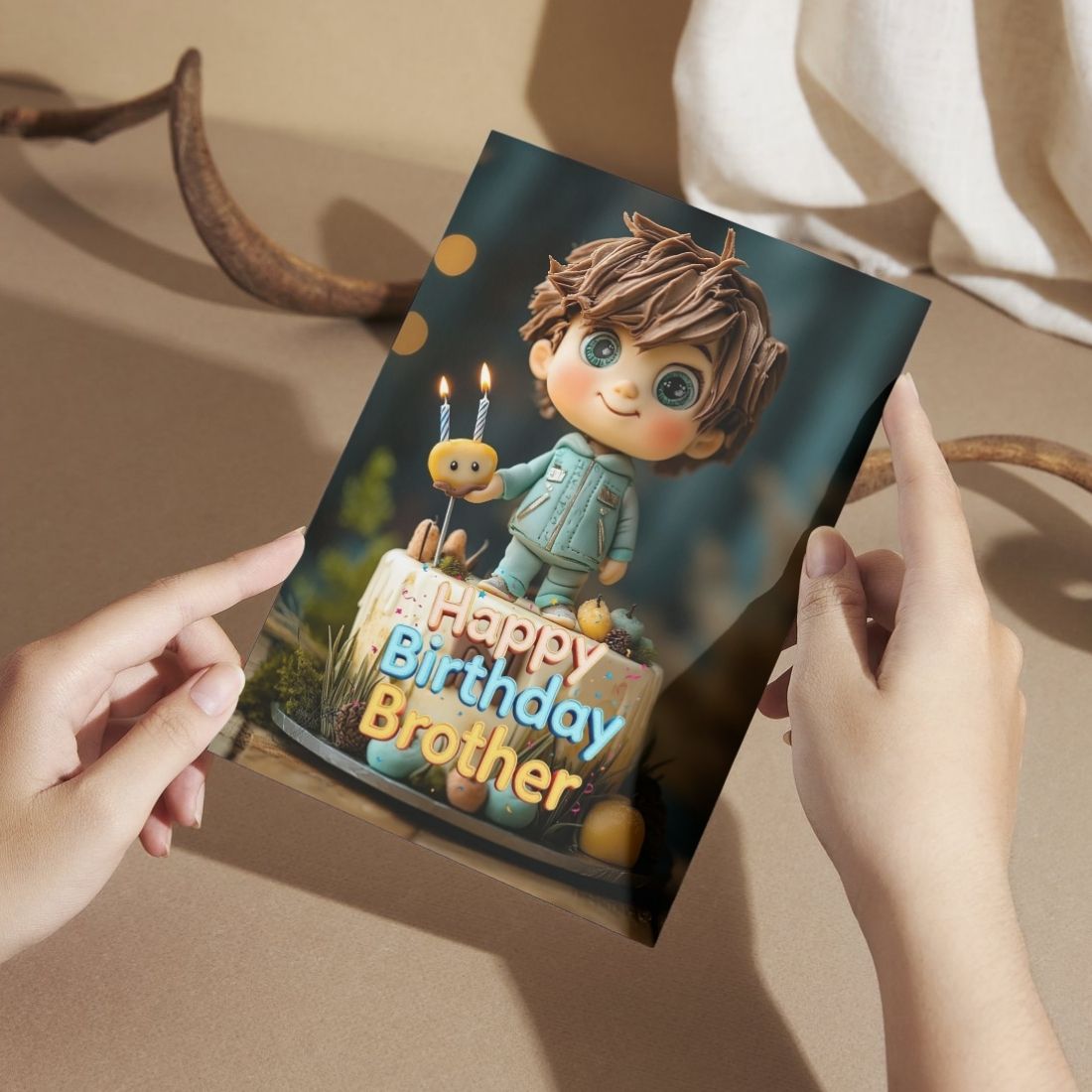 Brother Birthday Greeting Card with Envelope