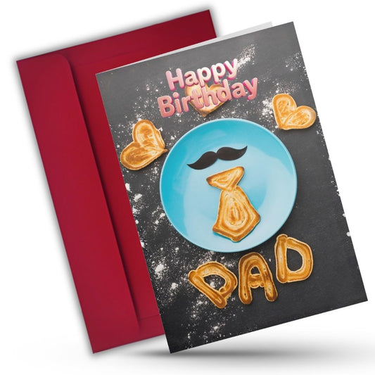 Happy Birthday Card for Dad — Printed Greeting Card with Envelope