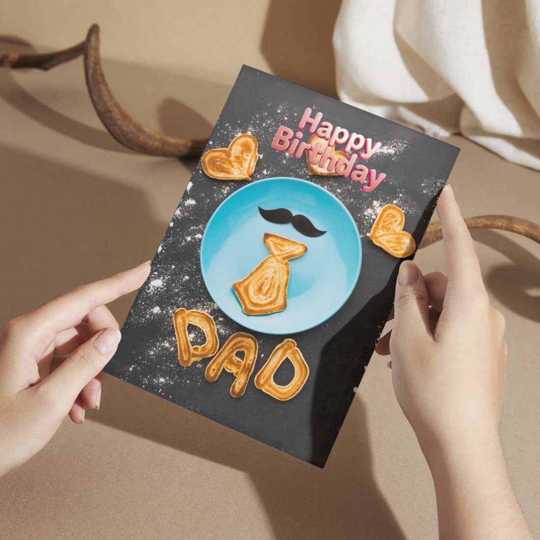 Happy Birthday Card for Dad — Printed Greeting Card with Envelope