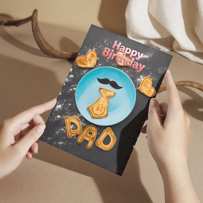 Happy Birthday Card for Dad — Printed Greeting Card with Envelope