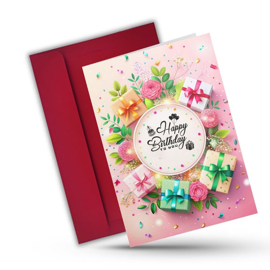 Birthday Greeting Card with Envelope - Gift for Loved Ones, Colleague, Friend