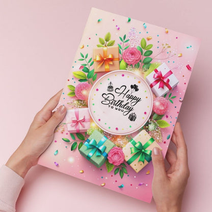 Birthday Greeting Card with Envelope - Gift for Loved Ones, Colleague, Friend
