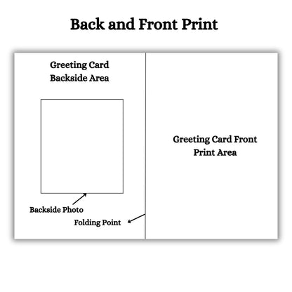 Photo Birthday Greeting Card with Inside Custom Text