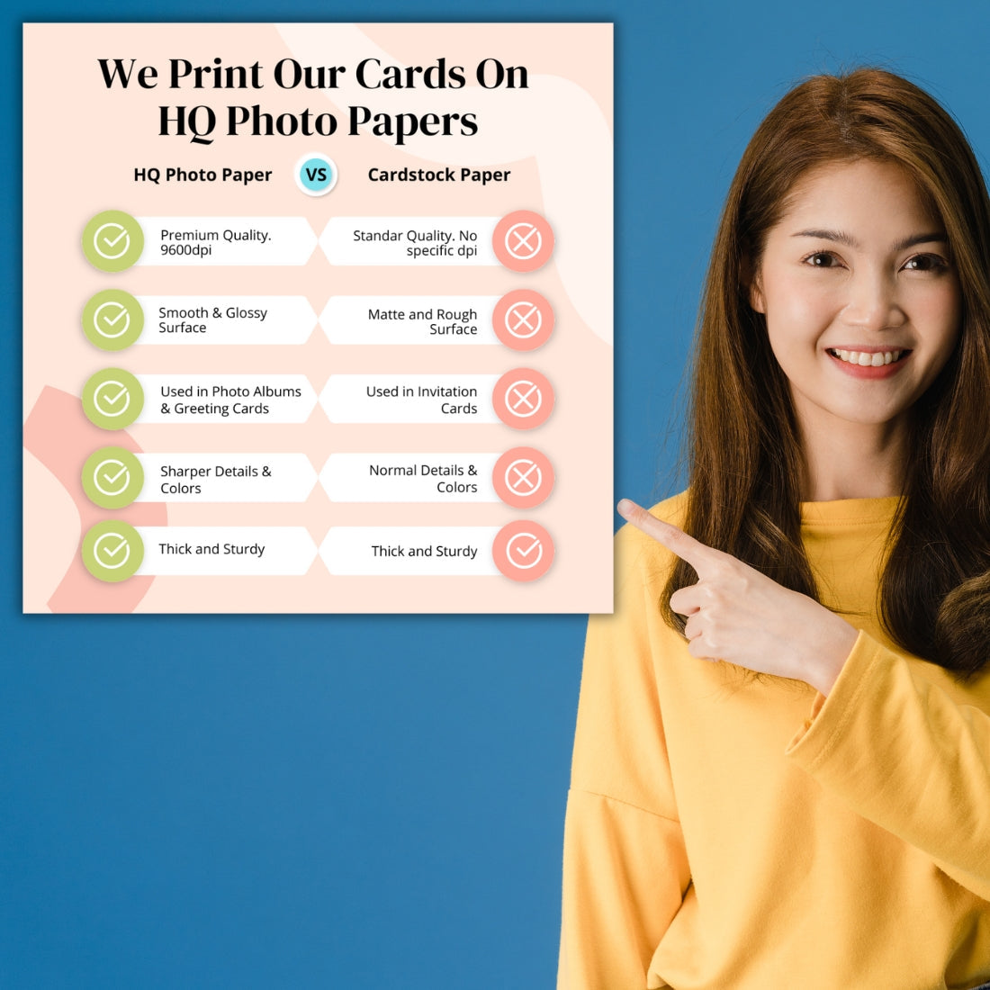Photo Birthday Greeting Card with Inside Custom Text