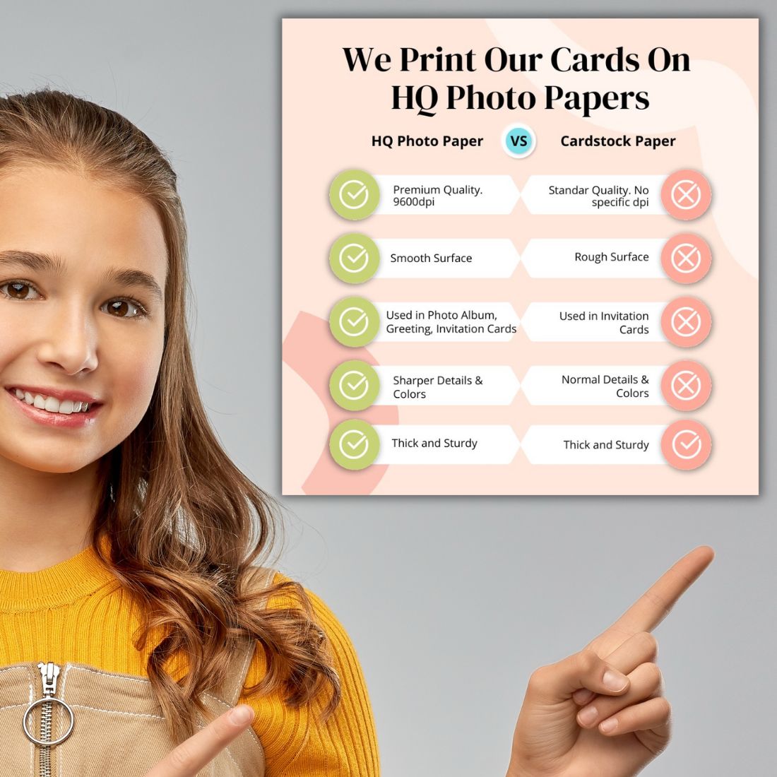 Birthday Greeting Card with Photo for Wife Girlfriend | Preprinted Inside Message