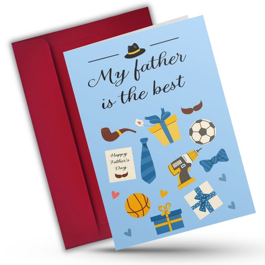 Father's Day Card for Dad — Printed Greeting Card with Envelope