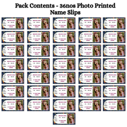 Kids Photo Name Slips Pack of 36