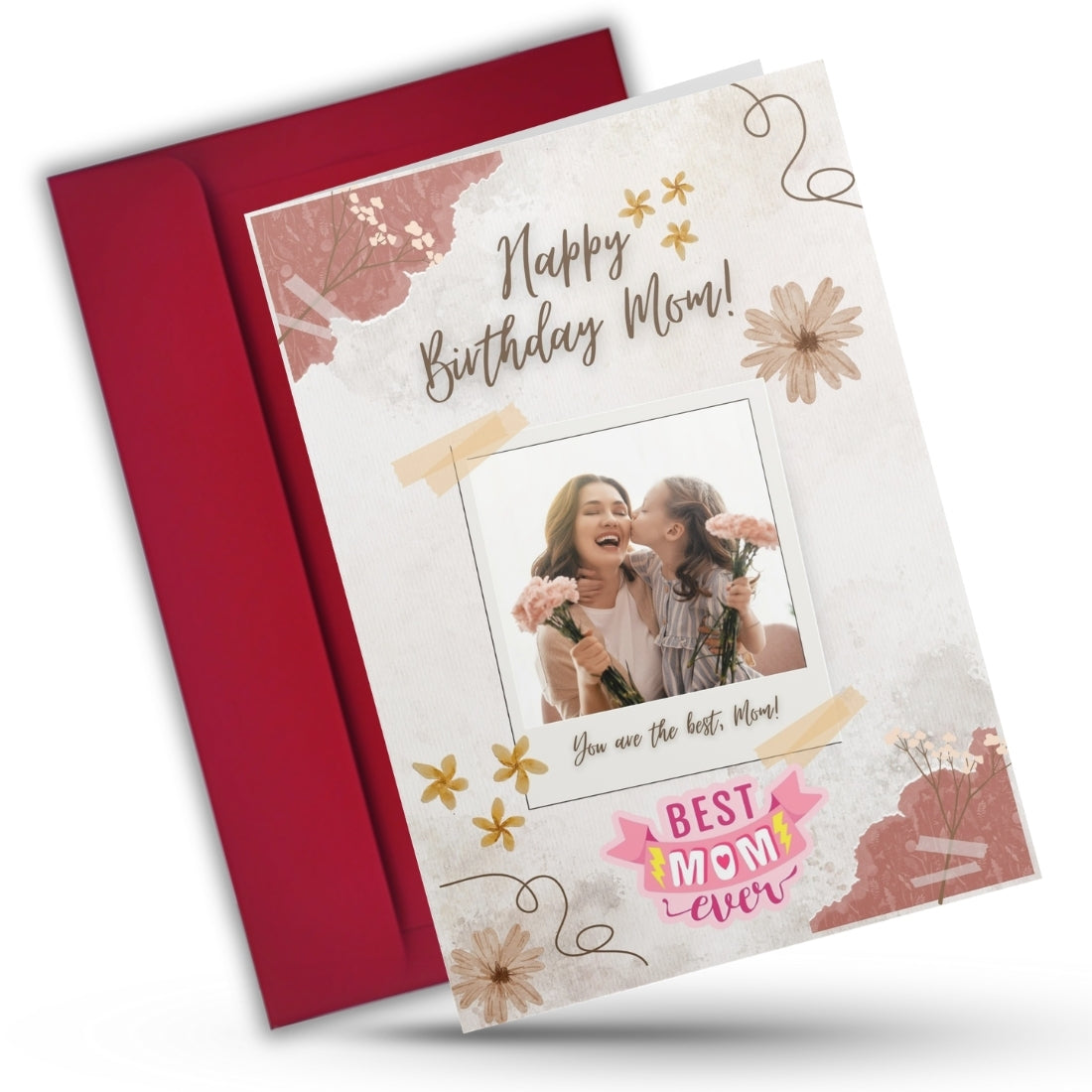 Customised Birthday Greeting Card with Photos for Mother | Preprinted Inside Message