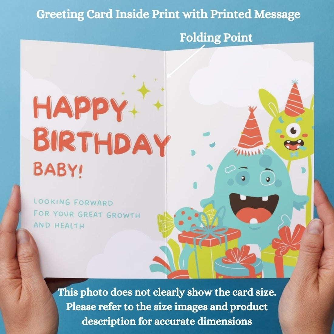 Customised Birthday Greeting Card with Photos for Son | Preprinted Inside Message