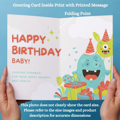 Customised Birthday Greeting Card with Photos for Son | Preprinted Inside Message