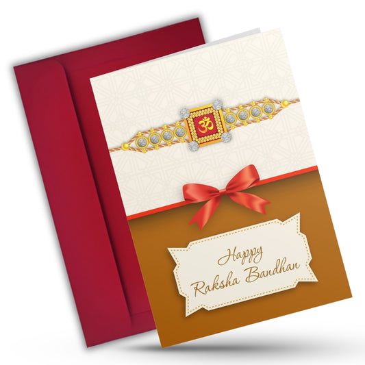 AanyaCentric Raksha Bandhan Card for Brother and Sister — Printed Greeting Card with Envelope