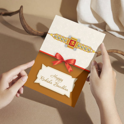 AanyaCentric Raksha Bandhan Card for Brother and Sister — Printed Greeting Card with Envelope
