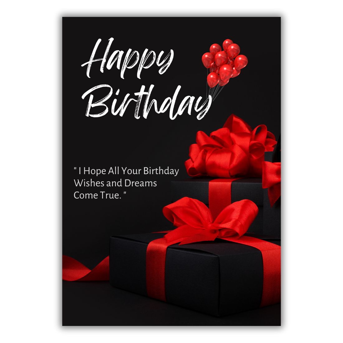 Happy Birthday Greeting Card For Family, Friends