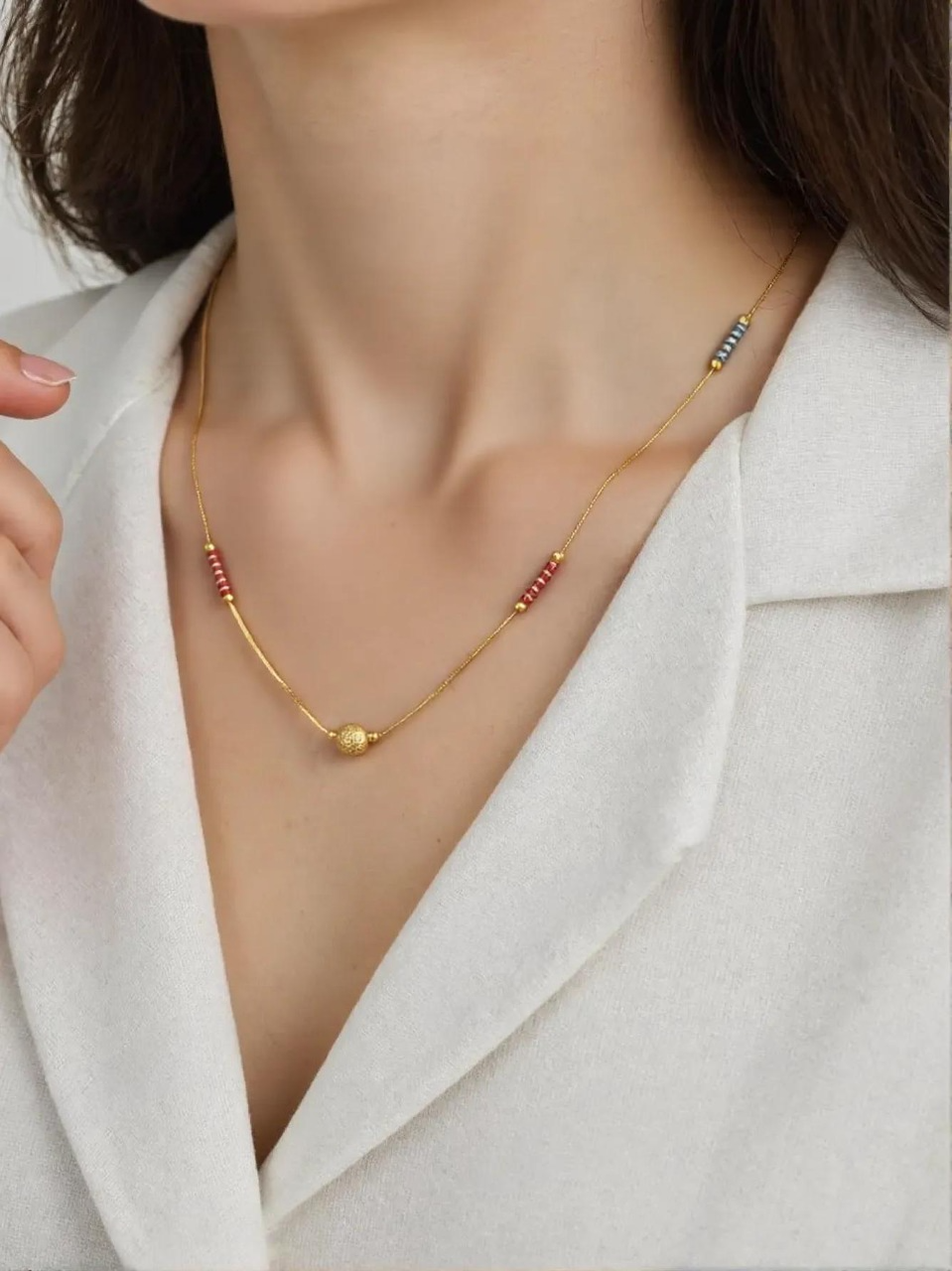 Combo of 2 Gold Plated Chains 22inch Long