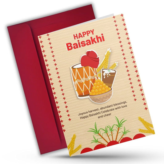 Baisakhi Festival Greeting Card with Envelope