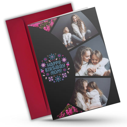 Customised Birthday Greeting Card with Photos for Mother | Preprinted Inside Message